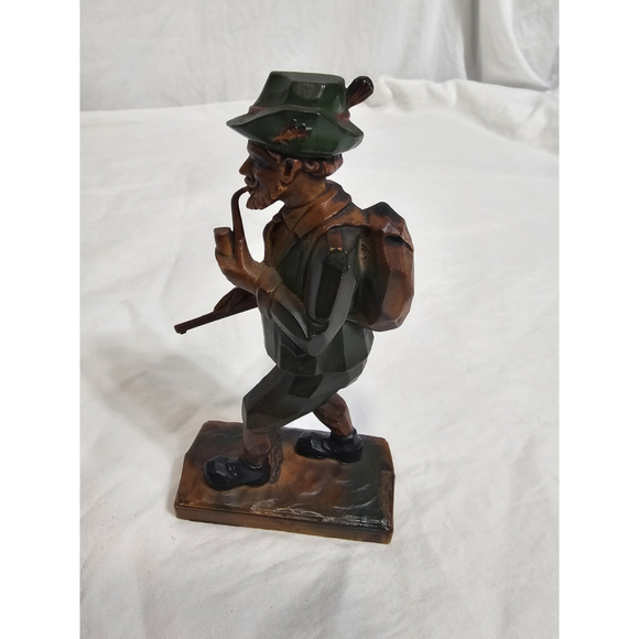 Vintage Wood-Carved Hunter Figurine - Picture 2 of 7